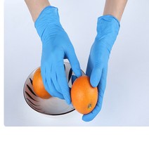 안전장갑 절연장갑 가정용 라텍스 프리 니트릴 긴 일회용 블루 주방 원예 및 정육점 안전 작업 상자 당 100 개, 2.150g  M