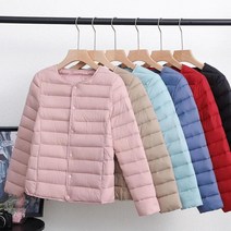 가을 숏 파카 휴대용 캐주얼 짧은 코트 재킷 여성 면 패딩 따뜻한 다운 초경량