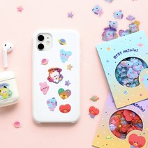 [BT21] minini 후레이크 스티커/글리터 에폭시스티커, TATA