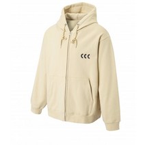 챈스챈스 블랙 퍼플 CEC 집업 후드 아이보리 기모