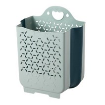 태영스토어 벽걸이 접이식빨래바구니, 노르딕블루