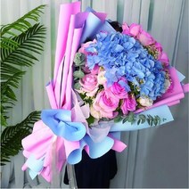 [이거찜] 꽃다발 꽃방수포장종이 종이접기 (20매)14color 리본 9color모모샵, 10 말린장미+뉴블루_04 퍼플