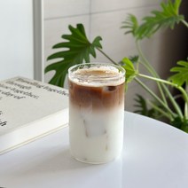 (2p set) 로웰 540ml 대용량 초코라떼 카페유리잔, 2개