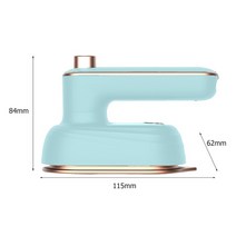여행용 휴대용 미니 스팀 다리미 Mini Steam Iron Handheld Portable Garment Dry and Wet Hot Clothes Fab, 04 Light Blue US