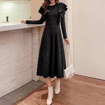 대박난박양 스피넬 프릴 니트 원피스