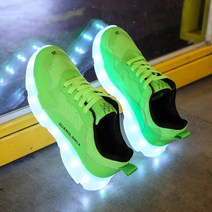 LED 남녀공용 야광 클럽 셔플 댄스 커플 신발 발광화 USB충전식 12종