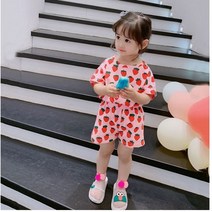 [당일발송]주니유니 아동 핑크딸기세트 상하복세트 여름상하복 아동상하복 유아상하복