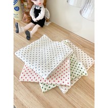 피치콩 도트 이중 거즈 손수건 스카프빕 4+1