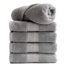 타월톡톡 호텔수건 코마사 30수 180g 고급 수건, 연그레이, 5장