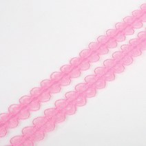 의류 재봉 천5야드/묶음 레이스 리본 15mm 의류 원단 자수 트림 바느질 장식 아프리카, 05 Dark Pink