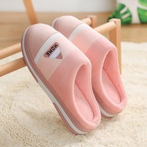 등산 방한부츠 아웃도어 남성용 겨울 코튼 슬리퍼 가정용 내마모성 스트라이프 미끄럼 방지 실내 슬라이드