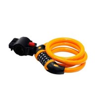 자전거 와이어 잠금 다이얼식 자물쇠 도난방지, 오렌지