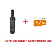 바디캠 body cam 액션캠 바디 카메라 t189 hd 1080p 웨어러블 펜 디지털 dvr 소형 dv 마이크로 지원 32g t-flash, 32g 메모리 카드로