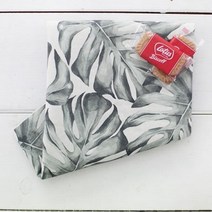 원단마트 대폭 11수 린넨 linen 트로피칼 나뭇잎 패턴[앤틱 트로피칼]