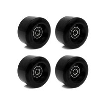4 조각 스케이트 휠 교체 수정 액세서리 베어링이있는 두꺼운 인라인 롤러 스케이트 휠 스케이트 스포츠 액세서리, 02 Black