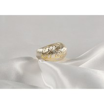 매화꽃 고마루 은가락지 금장 도금 은반지