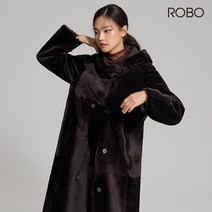[온플] 로보 22FW 스페인 라도마 리버시블 후드 롱 무스탕