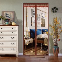 복나이트 롤방충망 현관방충망 현관모기장 현관문방충망 자석방충망 벨크로방충망, 작은 별, 90*210cm, 1개