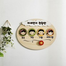 게시판 미세 먼지 현황판 원목안내판 원목게시판 원목환경판 미, 단품