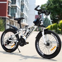 쇼핑타임 해외직구 청소년용 26인치 24단 산악 MTB 팻바이크 서스펜션(국내착불배송&사은품 증정), 21단, 화이트블루