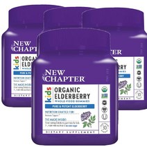 뉴챕터 New Chapter Elderberry 어린이 엘더베리 홀푸드 구미 30정, 4팩