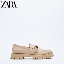 자라 ZARA 가을 신작 여성 신발 베이지 그루브 단독 캐주얼 전체 매치 보트 슈즈 11520810102