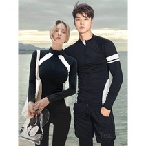 다이빙슈트 스노쿨링슈트 서핑슈트 서핑 스쿠버 스노클링 웻슈트드라이슈트, B. 블랙남성3피스