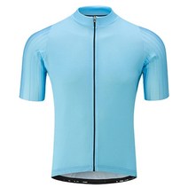 신형 남자 반팔 자전거 유니폼 짙은 보라색 파란색 줄무늬 자전거 유니폼 산악 자전거 MTB 도로 자전거 자전거 자외선 방지 통기 드라이 스포츠 의류/신축성/경기 적합