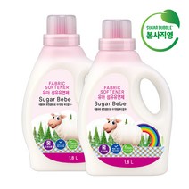슈가버블 슈가베베 유아용 섬유유연제 1.8L, 2개