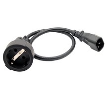 대덕UPS PDU 전원 연장 코드 IEC 320 C14 Male To Schuko CEE7/4 유럽 암 어댑터 케이블, 01 30cm