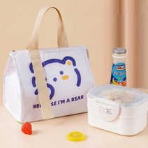 도시락가방 런치백 캐릭터 보온 가방, 그린