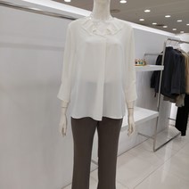 막스카라 러플 카라넥 쉬폰 블라우스M22QWB357I1