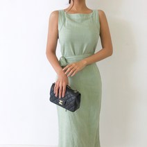 메이블 / 샐리 민소매 린넨 랩 원피스 (2color)