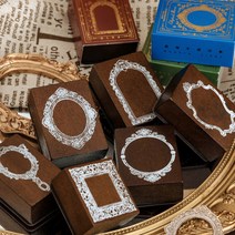 빈티지 레이스 프레임 다꾸 스탬프 6종, B (WS-571)