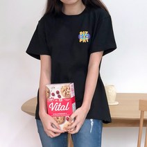 험블스튜디오 심플 로고 레터링 라운드넥 남녀공용 오버핏 블랙 반팔 티셔츠