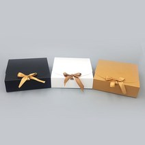 패턴없는 깔끔한 리본 사각 선물상자 대 4개 선물상자접기 선물박스, 화이트