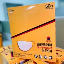 국산 일회용 KF94 황사 방역 미세먼지 마스크 50매 100매 대형 개별포장 접촉 식약처인증