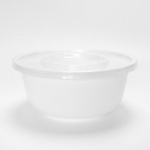 [BP] PP 원형 죽 용기 화이트 P-175-1000W (뚜껑포함) 1박스 300세트, [BP] P-175-1000W 300세트