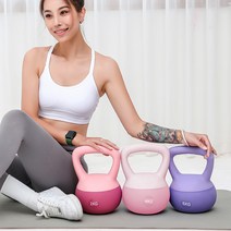 만물소 케틀벨 여자 헬스 가저용 기계 케틀벨 아령 소프트 역량 훈련, 4KG, 연핑크