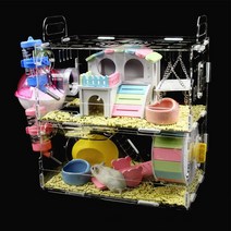 아크릴 햄스터 케이지 하우스 리빙박스, 1개, 1층A