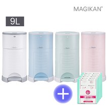 매직캔휴지통 9L+리필5롤세트(화이트 블루 핑크 민트)기본리필포함 - M220NS+220R5B 옵션, 01_ 9L화이트+리필5롤→M220NSW+220R5B