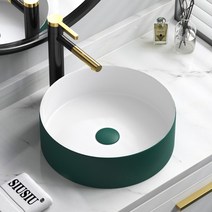 건식 탑볼 세면대 욕실 세면볼 원형 카운터 미용실 미니 새면대, 340x340x110 세면대 수전제외