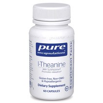 퓨어 인캡슐레이션 L 테아닌 아미노산 400mg 60 캡슐 L Theanine Amino Acid Capsules, 1통, 60개입