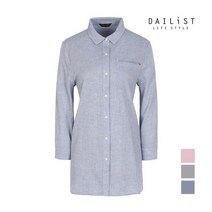 올리비아로렌 멜란지 셔츠카라 블라우스__2MRNNLVM4351