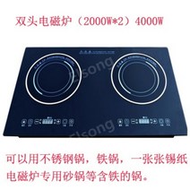 상업용 고출력 인덕션 2구 호텔 카페 식당 전기 스토브, FREE, 2구 인덕션 2000W