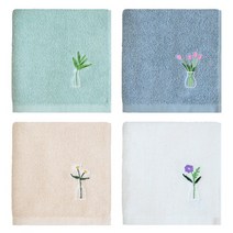 송월타올 블라썸 130g 데일리 수건, 4장, 아이보리