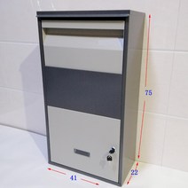 택배보관함 우편함 무인 택배 세탁물 우편 수거함 편의점 원룸 오피스텔 전원주택 건의함, 소형 그레이 75x41x22 키잠금