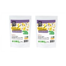 KOKOJI 코코지 크리스피 아몬드 레이즌 건포도 곡물 뮤즐리 시리얼 Crispy almond raisin muesli 350g 2개, 1세트