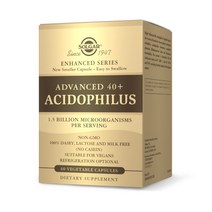 솔가 어드밴스드 40 플러스 유산균 60정 (베지캡슐) Solgar Advanced 40Plus Acidophilus 60Vcaps, 1개
