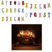 알파벳 초 브라이덜샤워 환갑 생일파티용품 결혼기념일 생일축하 포토존 케익 케이크 생신 색깔초, P